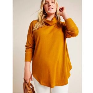 Maeve Ainsley Thermal Turtleneck in Mustard